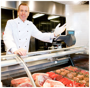 Butcher Selling Meats