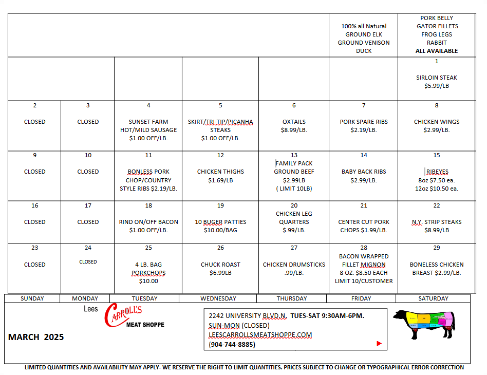 March Calendar